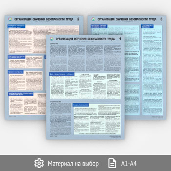 Плакаты «Организация обучения безопасности труда» (С-86, 3 листа)